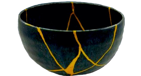 Bol noir Kintsugi